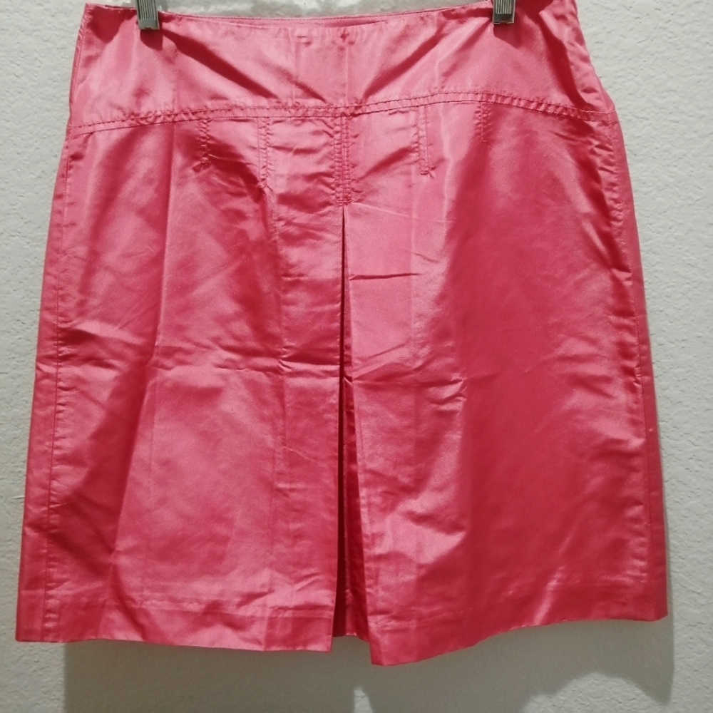 J. Crew Pink Satin A-Line Skirt